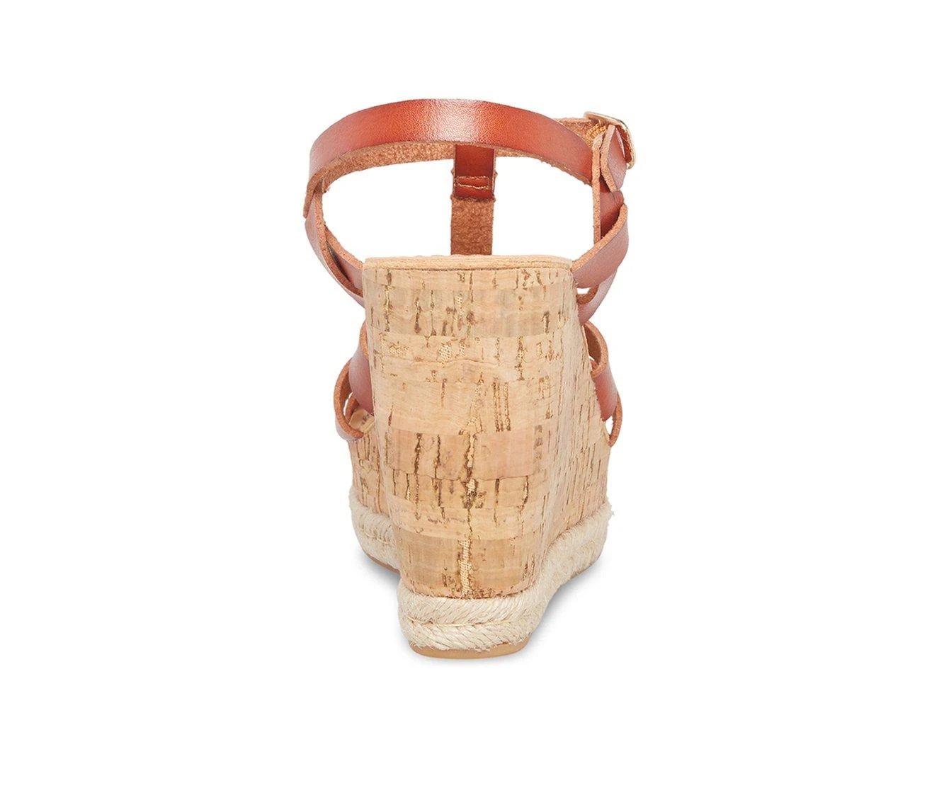 Women's Madden Girl Cortette Platform Wedge Sandals Cognac Par - Image 5