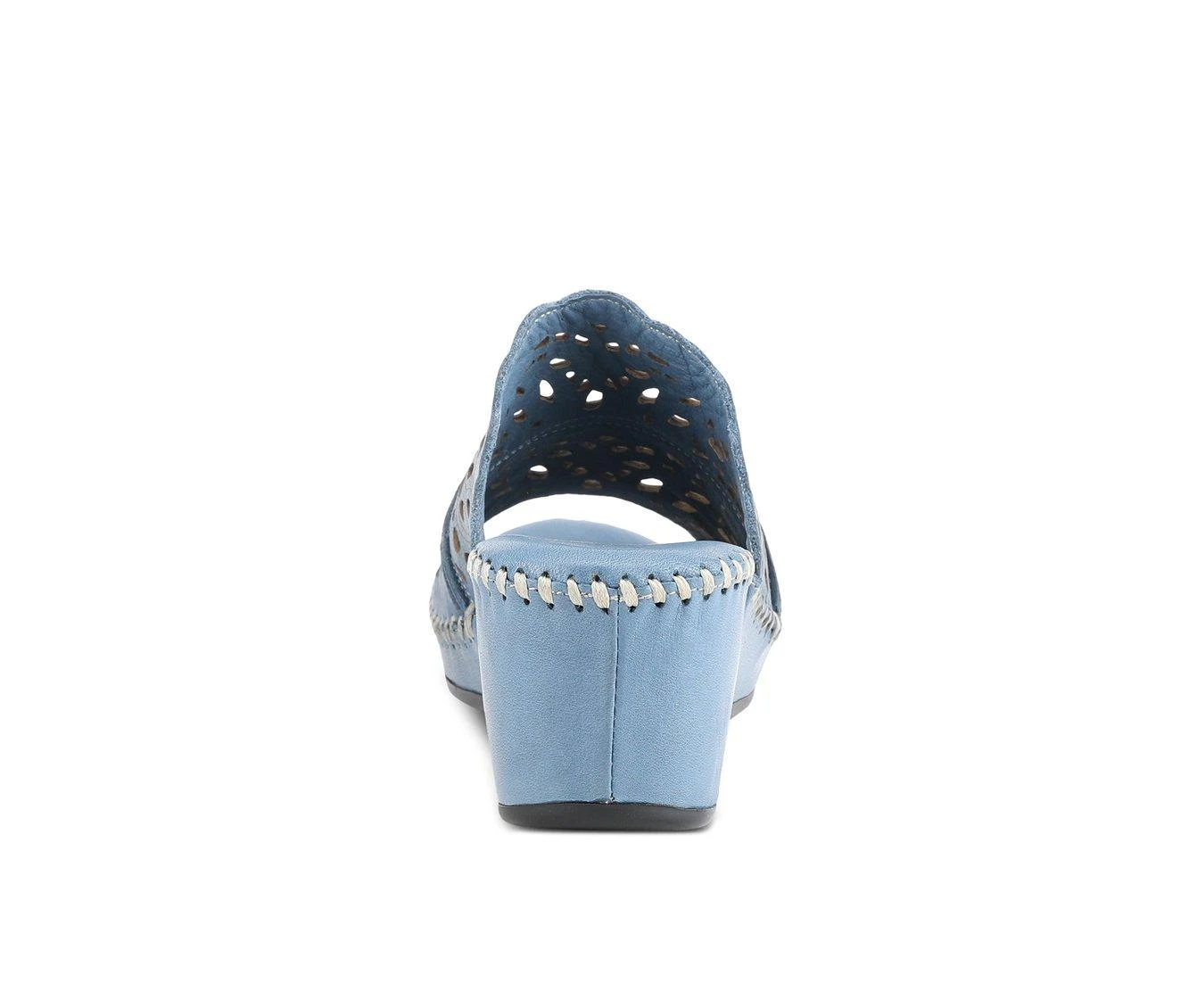 Women's SPRING STEP Khyahey Wedge Sandals Blue - Image 5