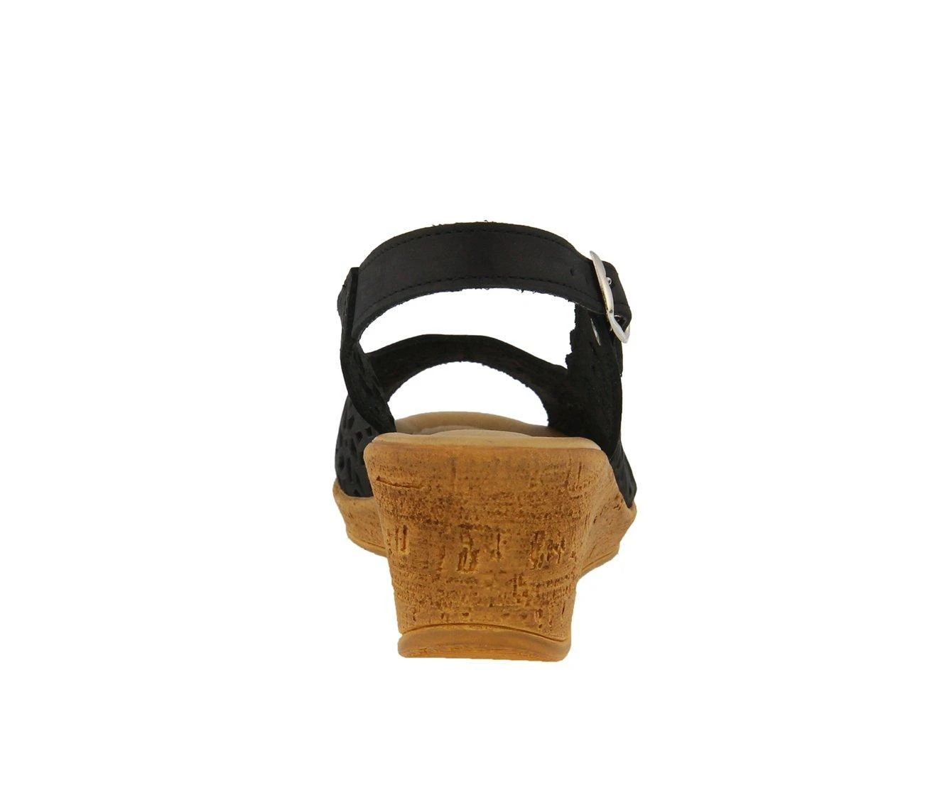 Women's SPRING STEP Footsie Wedges Black Nubuck - Image 5