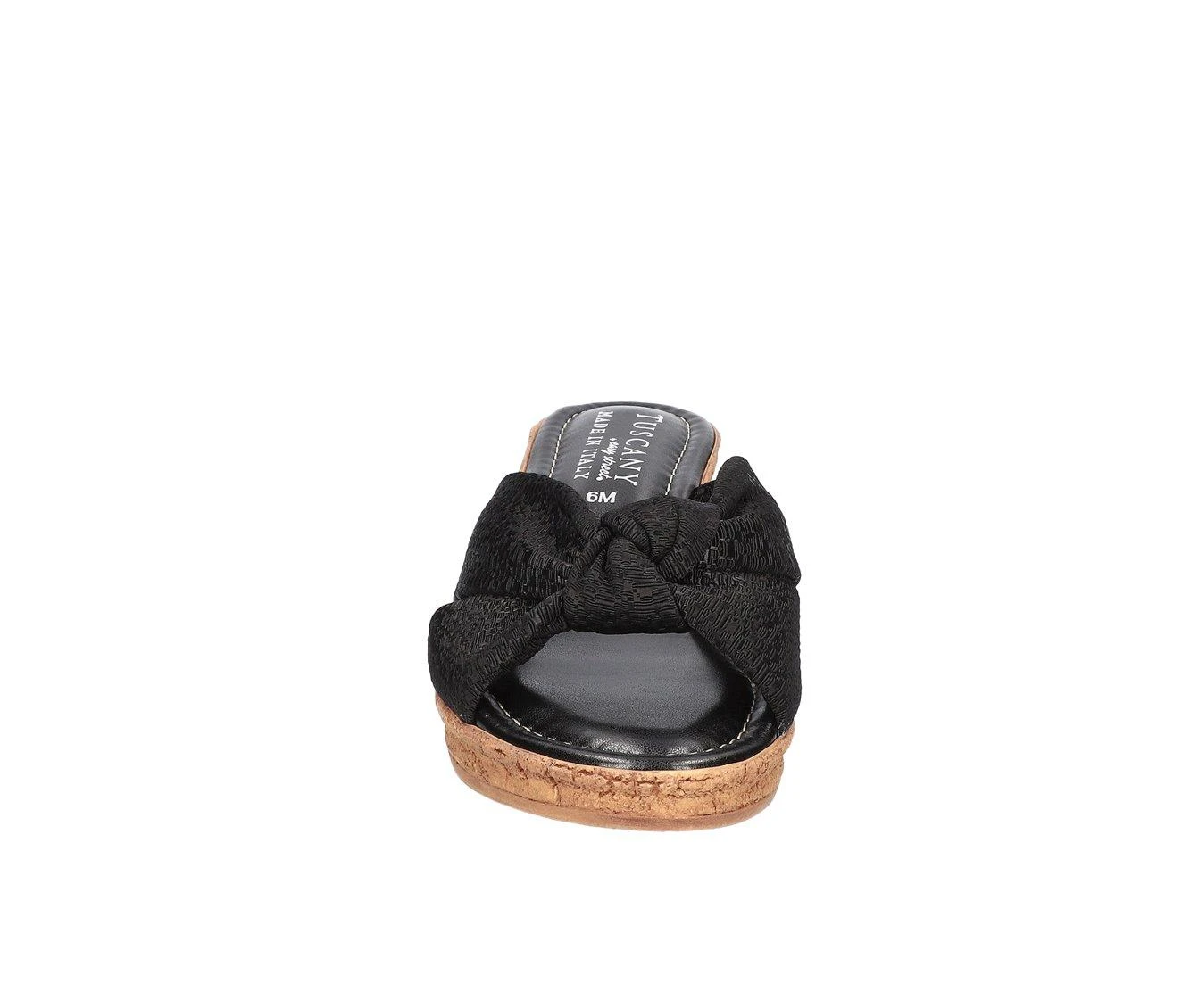 Women's TUSCANY BY EASY STREET Jolanda Wedges Black Crepe - Image 5