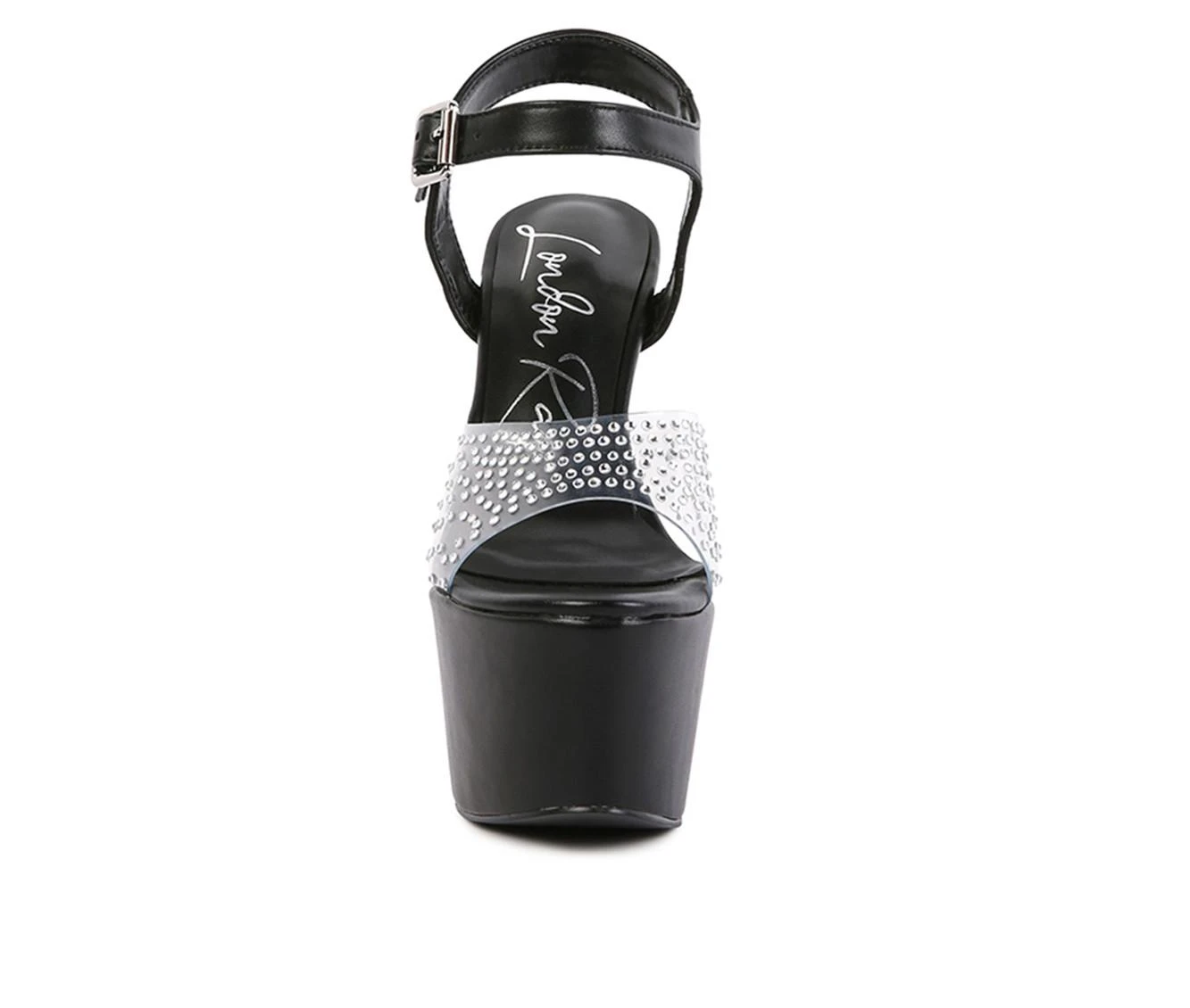 Women's London Rag First Date Platform Dress Sandals Black - Image 5