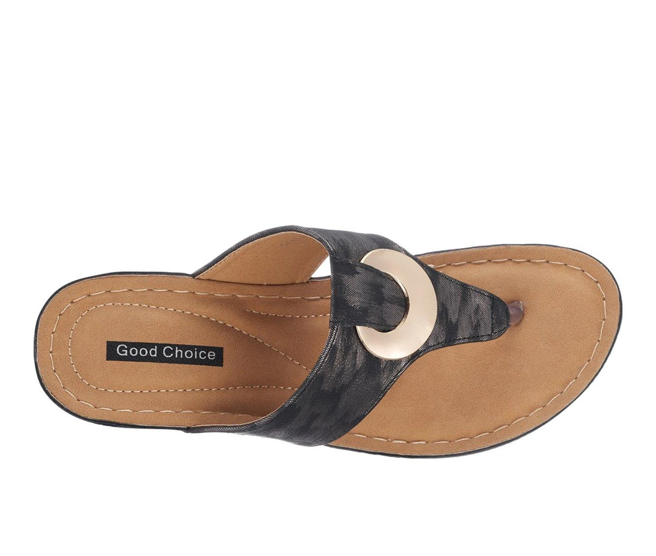 Women's GC Shoes Genelle Wedge Sandals Black - Image 5