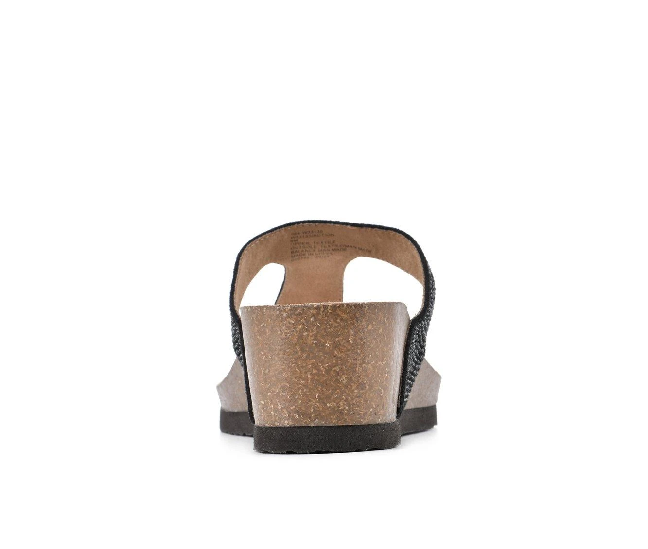 Women's White Mountain Action Footbed Wedge Sandals Black/Multi - Image 5