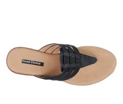 Women's GC Shoes Garson Wedge Sandals Black 6 Women's GC Shoes Garson Wedge Sandals Black -Journee Collection Shop 4 812