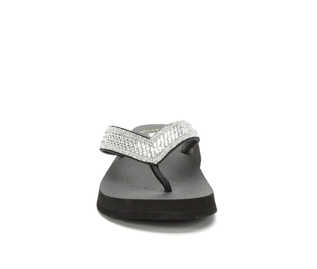 Women's Yellow Box Soriano Mellow Mat Flip-Flops Black - Image 5