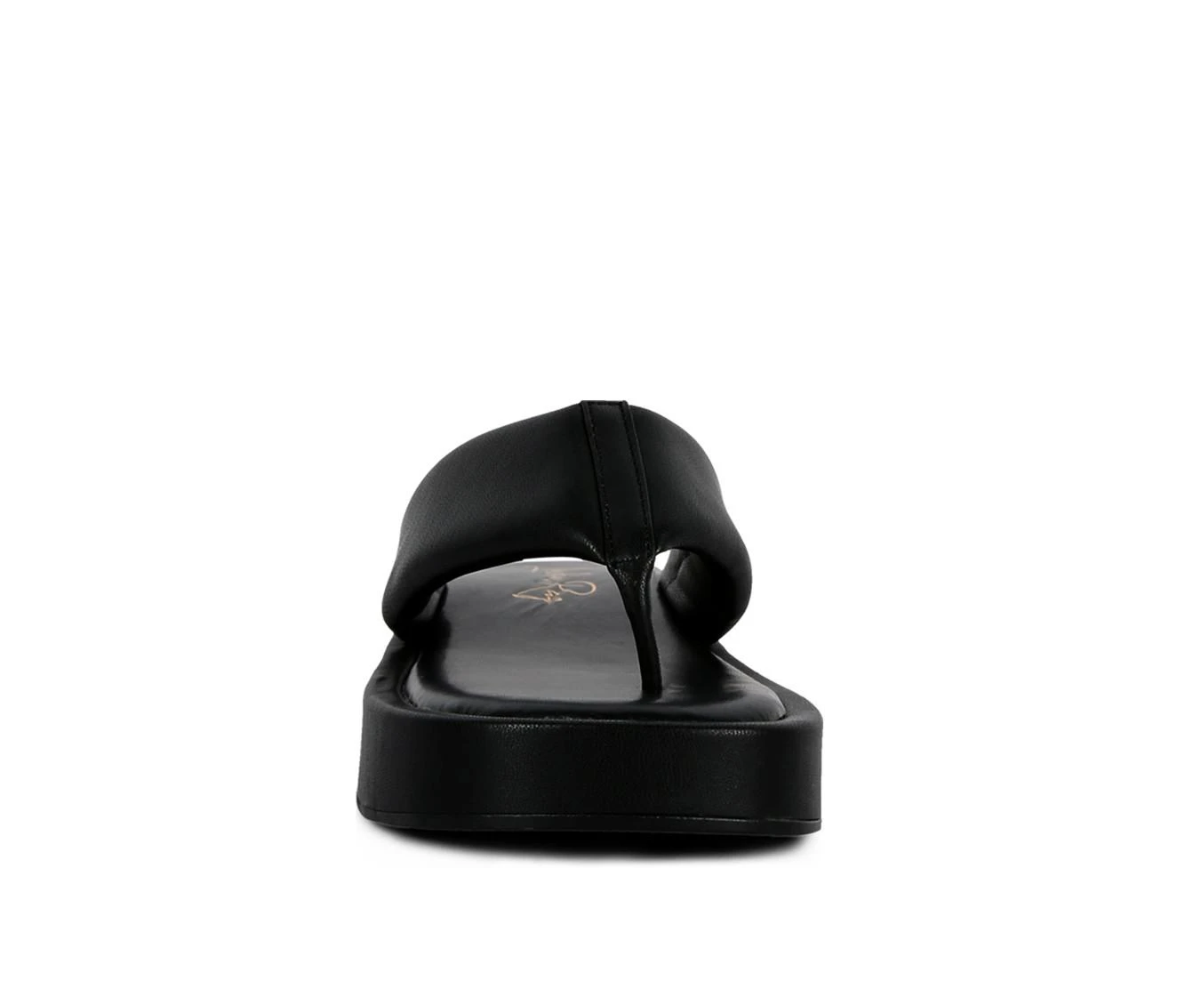 Women's London Rag Rosette Flip-Flops Black - Image 5