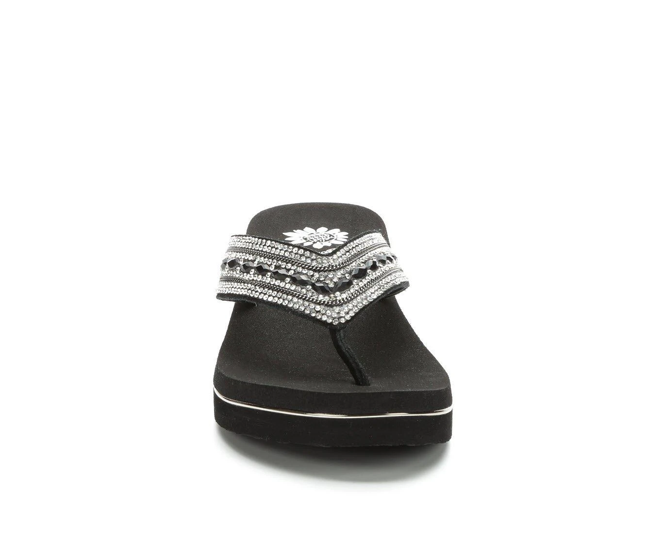 Women's Yellow Box Marcy Platform Flip-Flops Black - Image 5