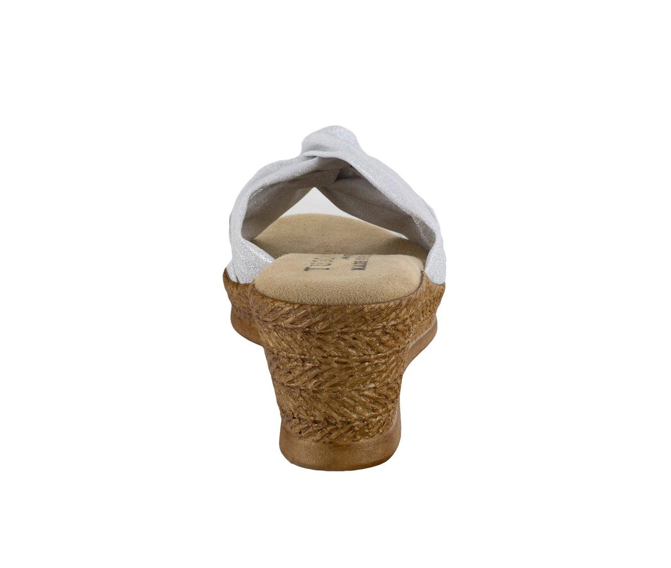 Women's TUSCANY BY EASY STREET Dinah Wedges Silver - Image 6