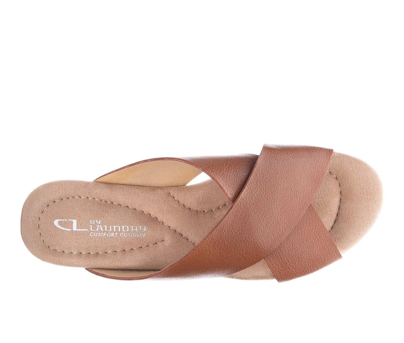 Women's CL By Laundry Dream Day Tumble Platform Wedge Sandals Tan - Image 6