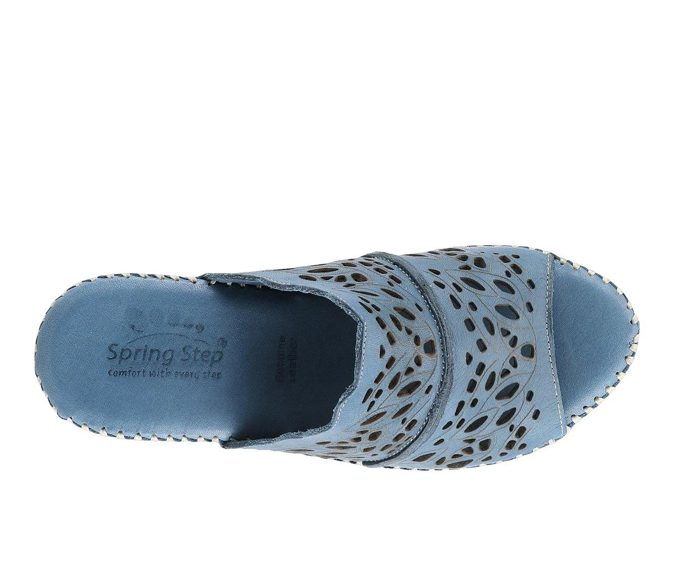 Women's SPRING STEP Khyahey Wedge Sandals Blue - Image 6