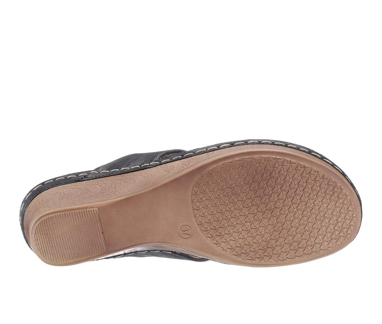 Women's GC Shoes Genelle Wedge Sandals Black - Image 6