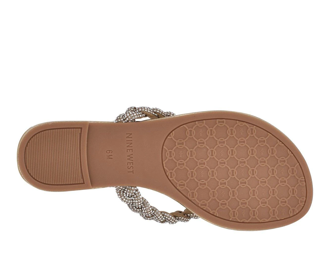 Women's Nine West Tinee Flip-Flops Gold - Image 6