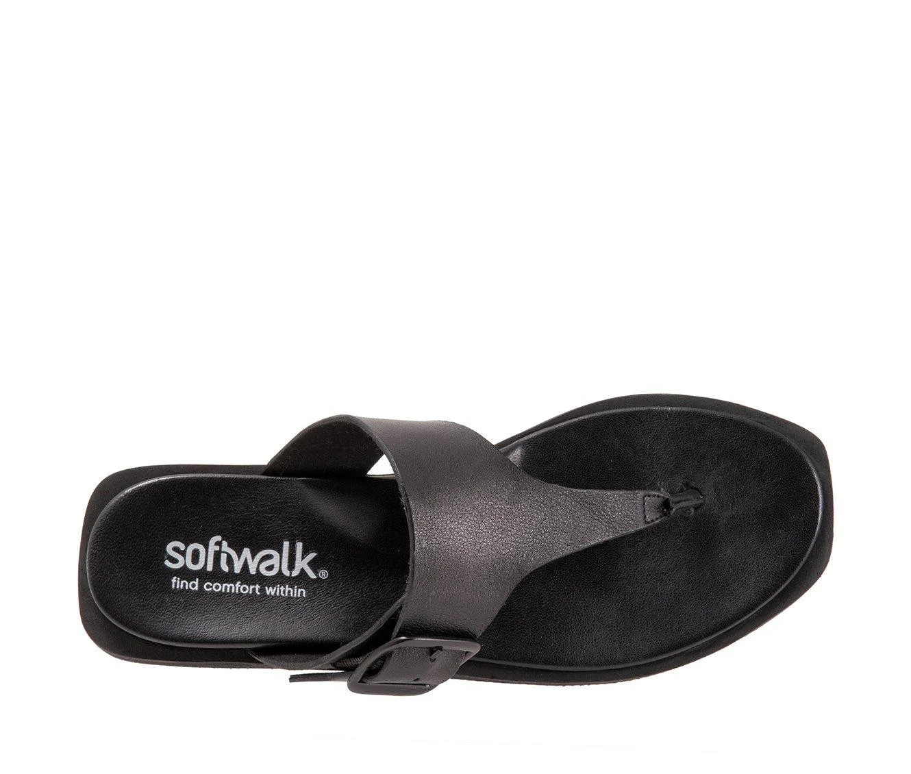 Women's Softwalk Kisi Flip-Flops Black - Image 6