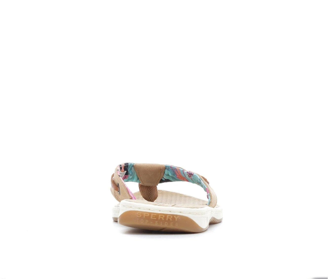 Women's Sperry Seafish Floral Flip-Flops Tan - Image 6