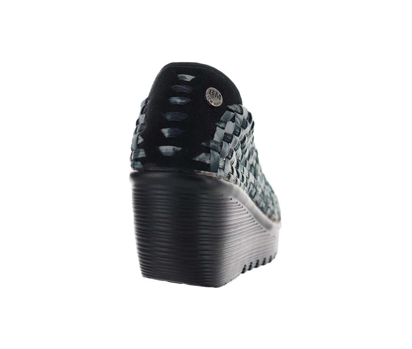 Women's Bernie Mev Halle Slip-On Plaform Wedges Black Camo - Image 6